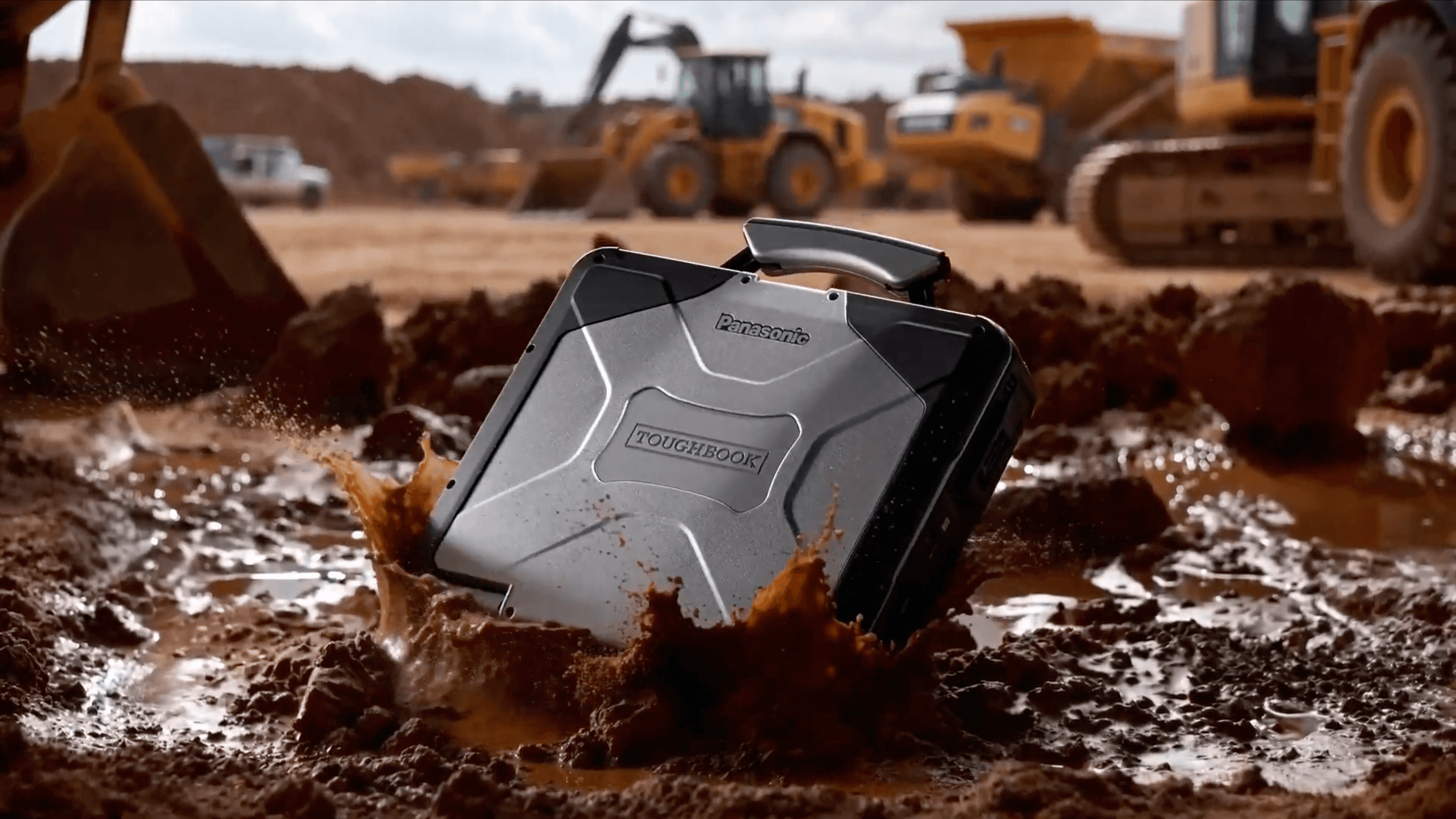 Panasonic Toughbook Falls into Mud